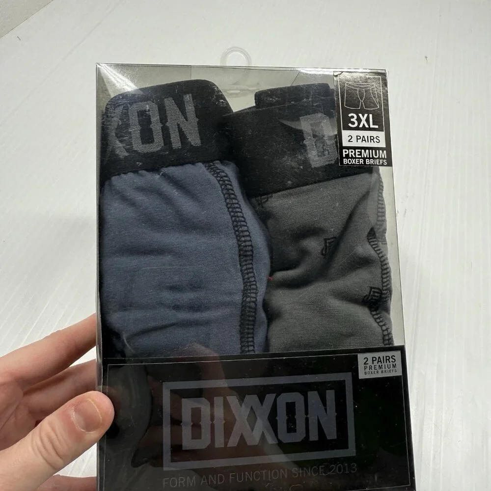 dixxon boxer briefs black grey two pack mens size XL